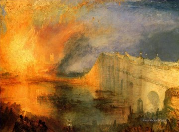 The Burning des Hause of Lords und Gemeinen Landschaft Turner Ölgemälde